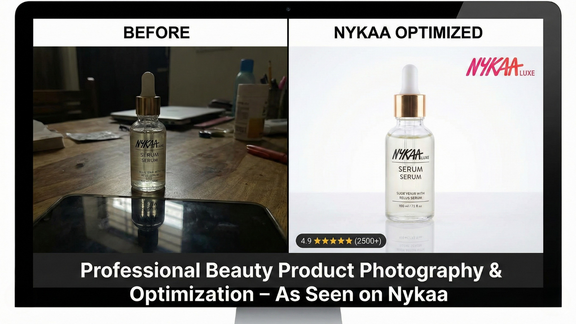 nykaa listing image optimization before after