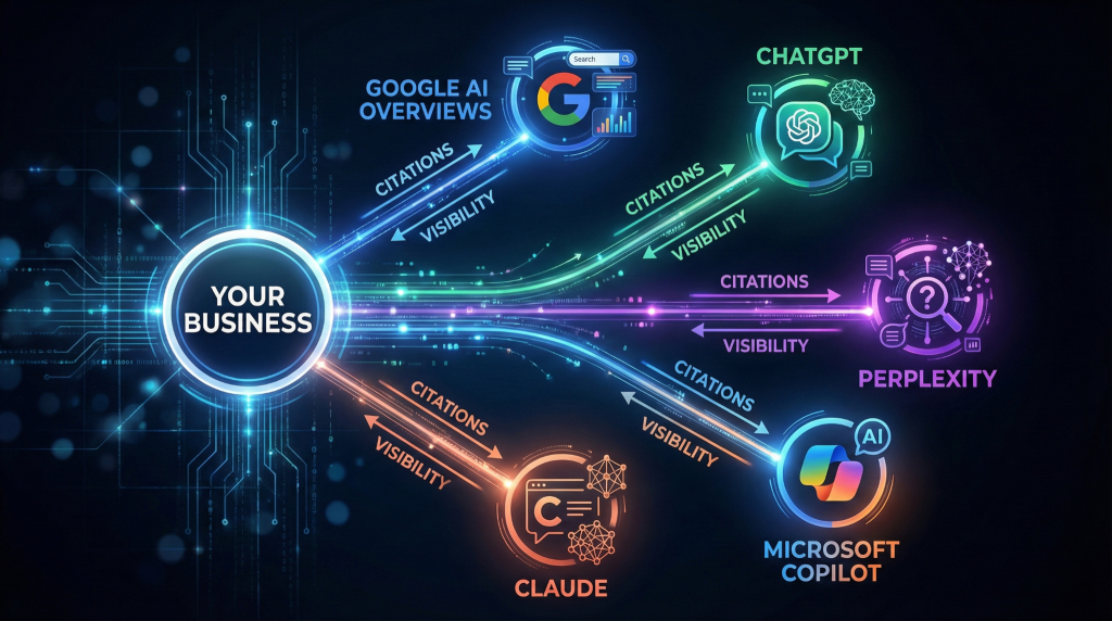 Multi-platform AI search ecosystem - optimizing for Google, ChatGPT, Perplexity and more